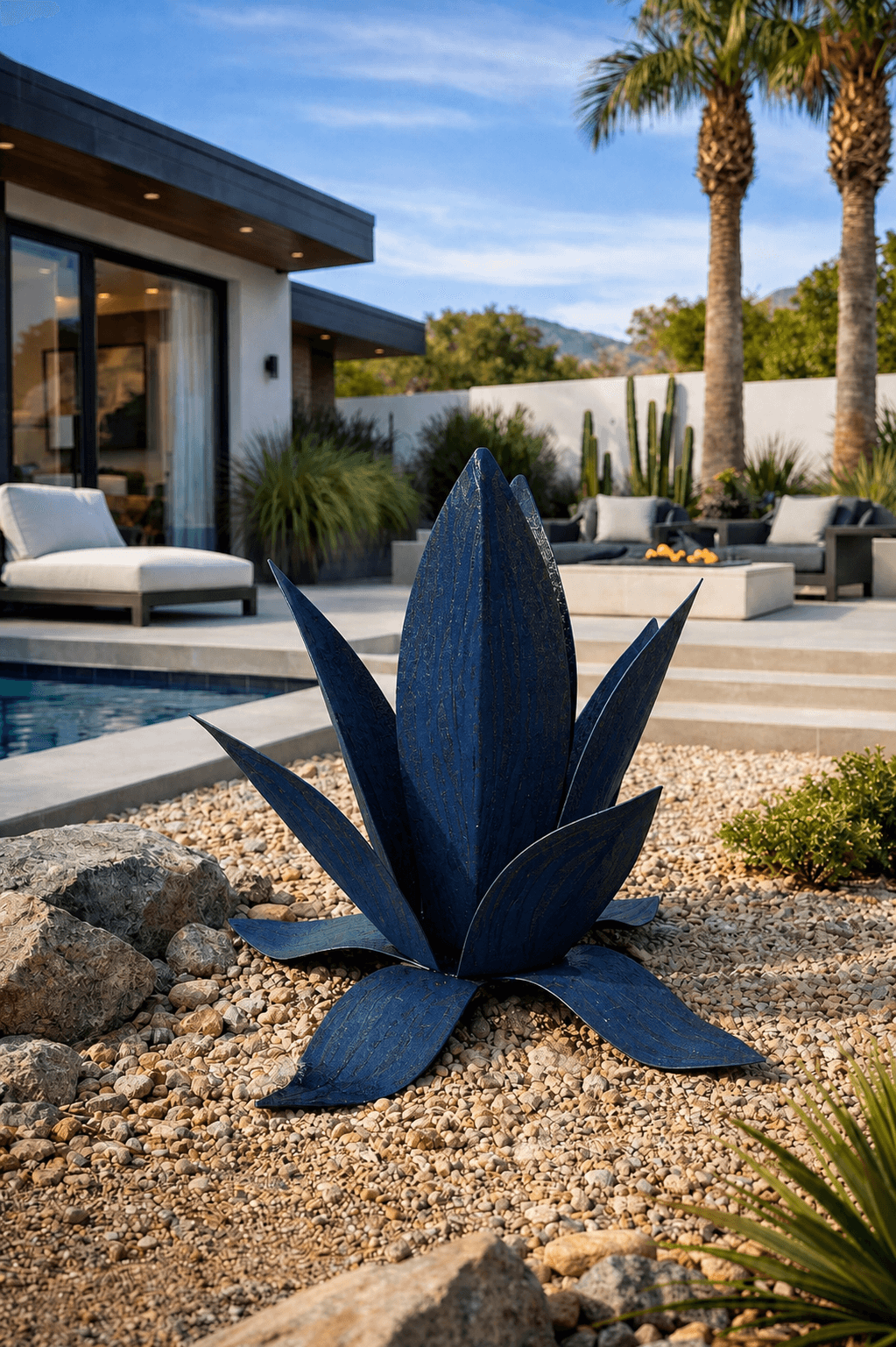 Axel Agave in Deep Blue, 12 in