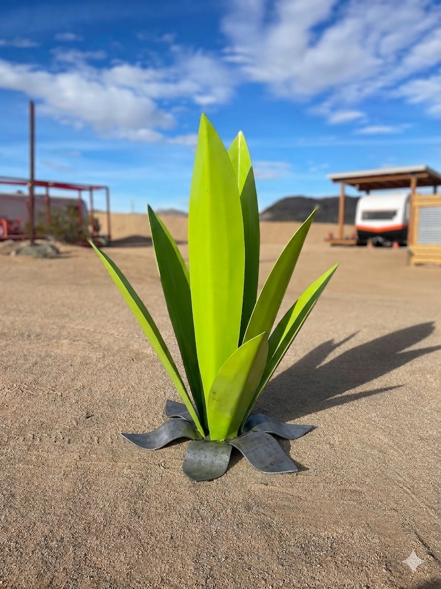 Key Lime Agave Sculpture – 36"
