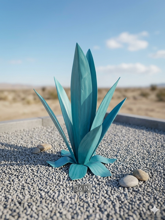 Turquoise Agave Sculpture - 36"
