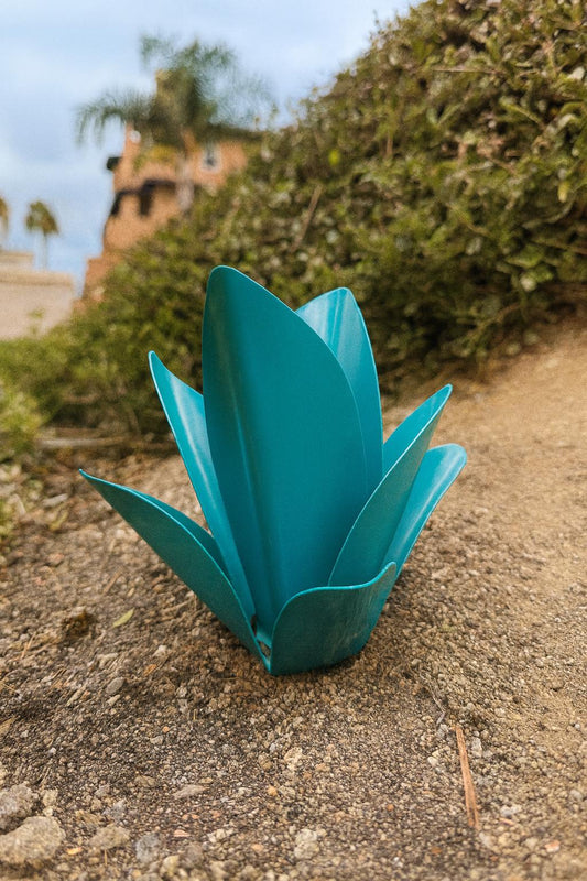 Teal Agave Sculpture – 8"