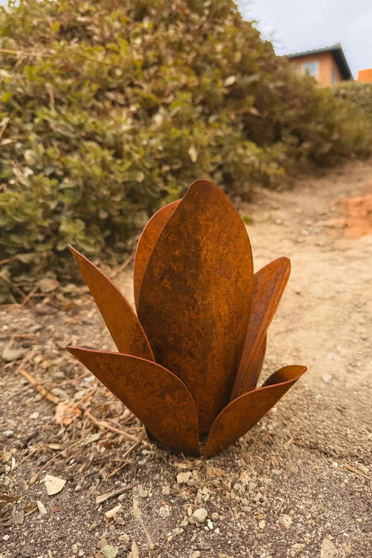 Rustic Patina Agave Pup – 8"
