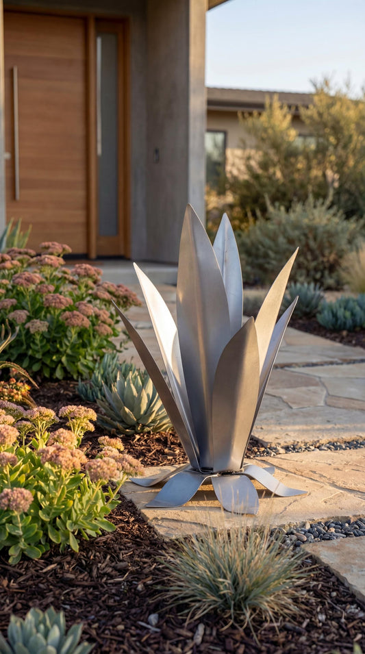 2 Foot Lotus Flower, Steel, Landscape, Metal, Art, decor, sculpture, garden, aesthetic, scenery, desert, structure